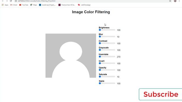 Image color Filtering |HTML CSS JavaScript| смотреть онлайн