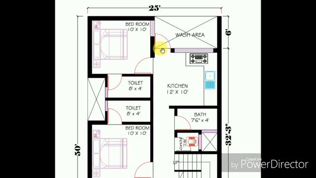 25 X 50 ft BA HOUSE PLAN WITH PARKING IN 1250 SQFT смотреть онлайн