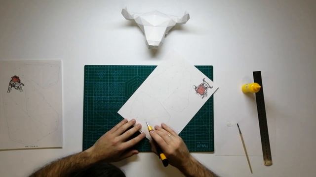 Как сделать быка из бумаги своими руками легко смотреть онлайн