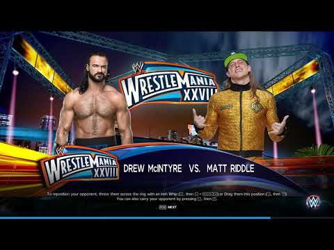 WWE2K23 Drew McIntyre vs Matt Riddle смотреть онлайн