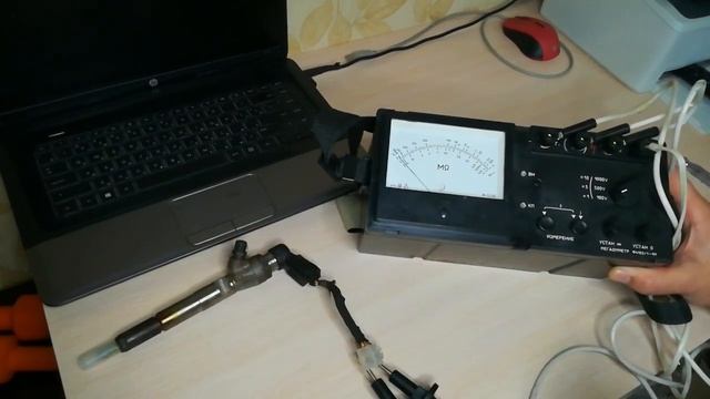 Показатели ёмкости и сопротивления неисправной и новых пьезофорсунок Continental Рено1.5 дци к9к 63