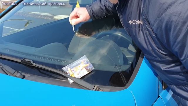Windshield repair. Kit. Cracks and chips. Ремонт лобового стекла, устранение трещин и сколов. смотреть онлайн