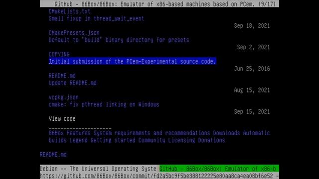 Debian 11 Bullseye on 86Box смотреть онлайн