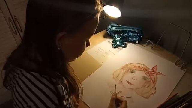 Рисунок цветными карандашами смотреть онлайн