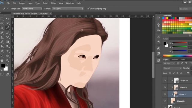 Mulan 2020 --- "Simple Style Art" [Vexel Art using Photoshop Cs6] -Part 2- смотреть онлайн