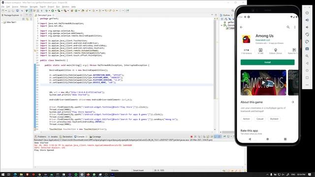 Automation Demo of Installing Application From Android Playstore - Shreyas.R смотреть онлайн