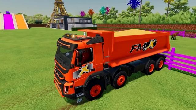 LOAD CORN & TRANSPORTING WITH VOLVO & MAN TRUCKS - Farming Simulator 22 смотреть онлайн