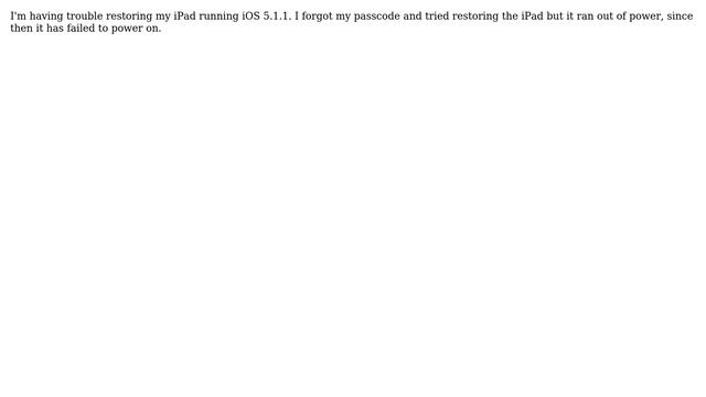 Apple: Problem Restoring iPad (iOS 5.1.1) смотреть онлайн