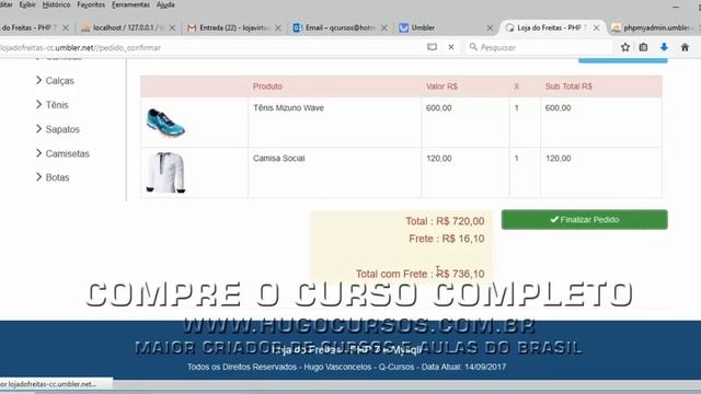 Loja Virtual com PHP 7 - Aula 83 - Testando site com PHP 5 смотреть онлайн