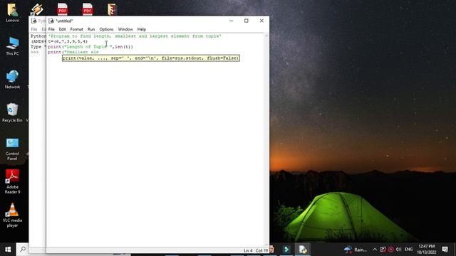 Python Program to find length, smallest and Largest element from Tuple смотреть онлайн