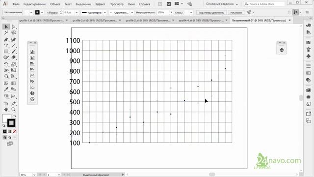 Создание диаграмм и графиков Adobe ILLUSTRATOR ГРАФИК Построить Начертить Сделать ? Урок смотреть онлайн
