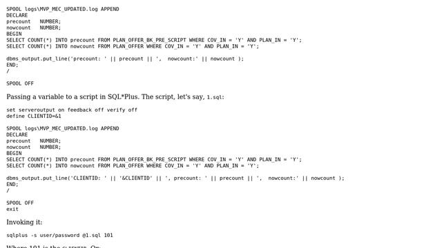 Databases: SQLPLUS: SELECT INTO prompting for variable value (2 Solutions!!) смотреть онлайн
