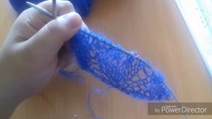 Ажурная шаль спицами 1 часть. Мк шаль спицами
