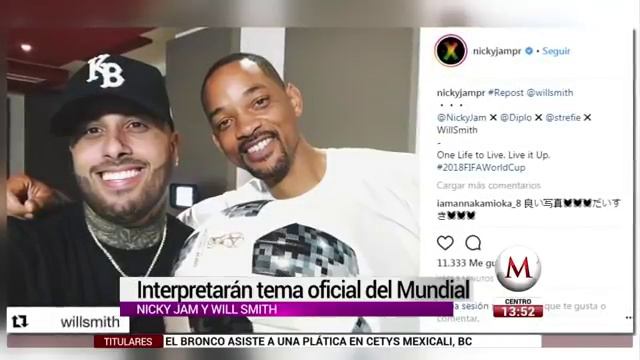 Will Smith Y Nicky Jam Cantan Canción Oficial Del Mundial