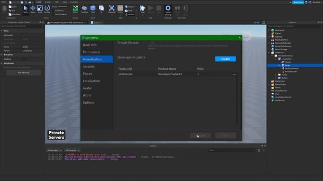 How to MAKE ROBUX with PRIVATE SERVERS! - Private Servers Pt.2 | Roblox Studio смотреть онлайн