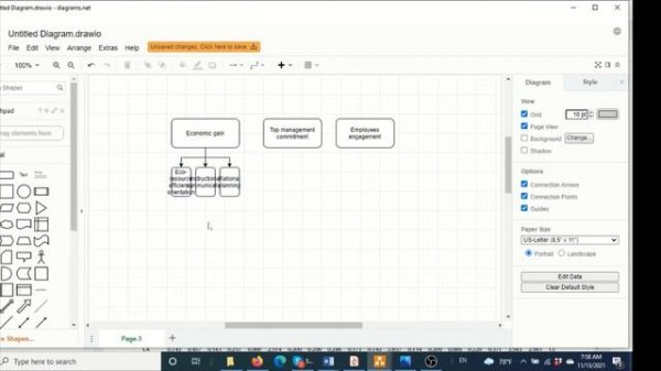 How to draw vertical lines in draw.io / diagram.draw. Draw your framework nicely
