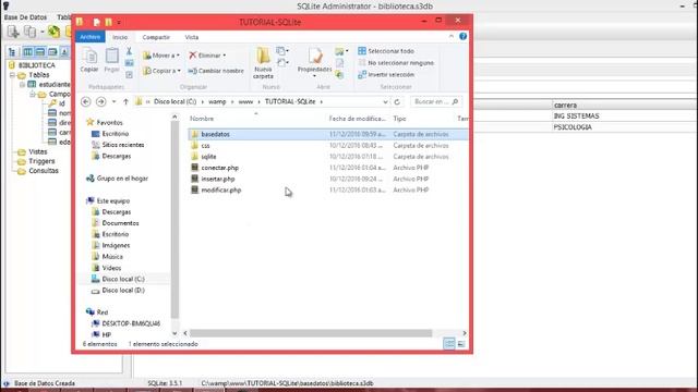 Tutorial de conexión de base de datos sqlite con php(PART°1) смотреть онлайн