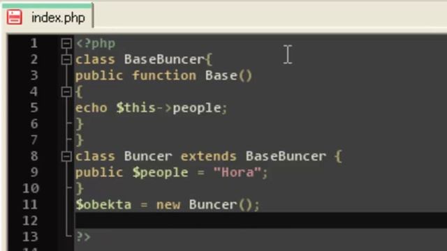 PHP OOP УРОК 2 - Extends команда смотреть онлайн