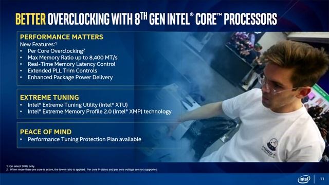 Intel представили 6-и ядерные процессоры 8-го поколения. смотреть онлайн