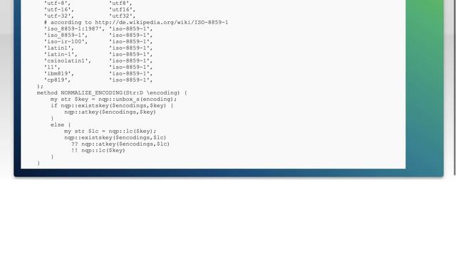 How can I get a list of encodings that Perl 6 understands? смотреть онлайн