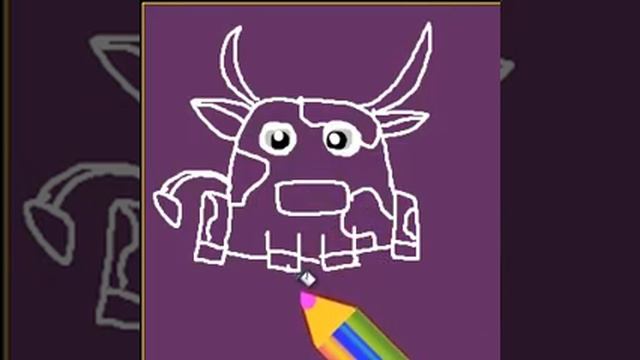 как нарисовать весёлую корову #cowdrawing #рисуноккорова смотреть онлайн