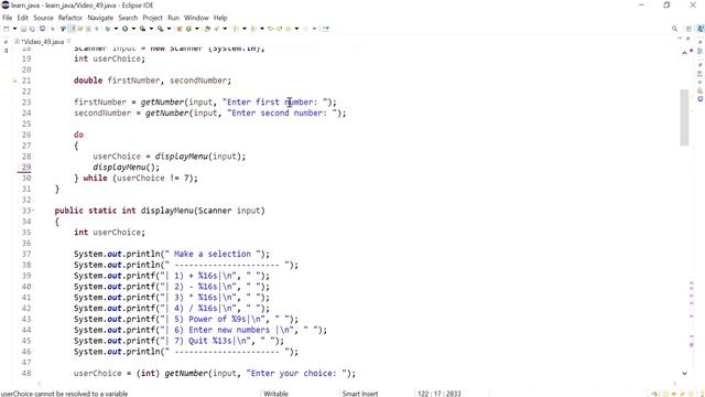 Java 49: How to relocate a block of code into a method смотреть онлайн