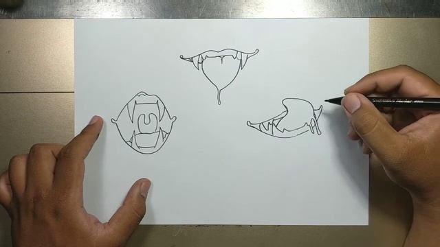 How to draw VAMPIRE ANIME MOUTH step by step смотреть онлайн
