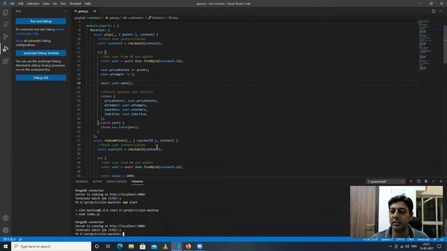 Debugging a React app and a Node JS Express/Apollo Graph QL backend using Visual Studio Code смотреть онлайн