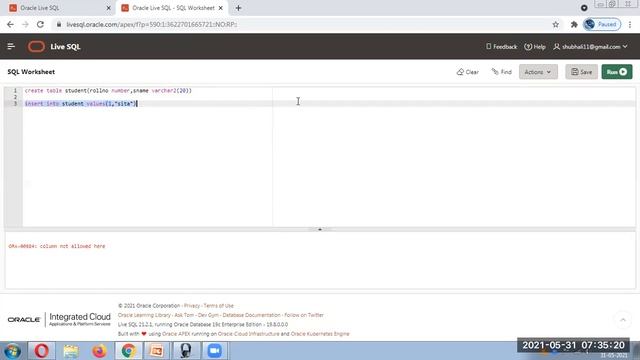 1. Introduction to Oracle Live Sql смотреть онлайн