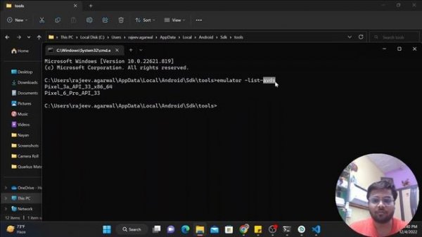 How to run emulator in Vs Code | AVD without Android Studio