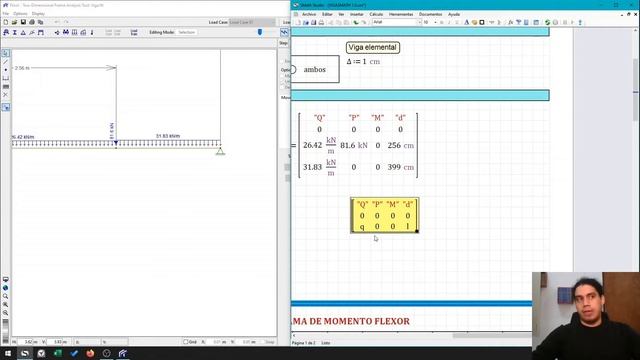 Vigas: Diagramas de Flexor y Cortante en SMath Studio смотреть онлайн