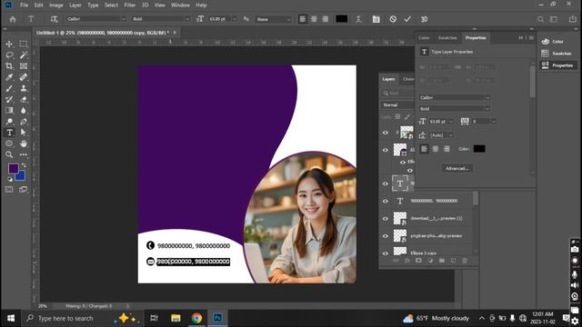 Social Media Poster Design || ग्राफिक डिजाइन || Photoshop || Infotech Akhil смотреть онлайн