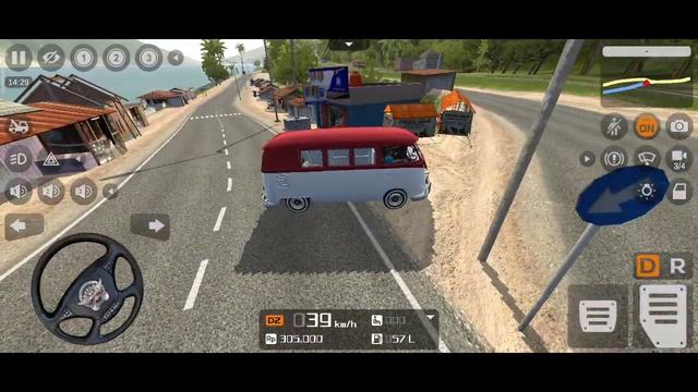 Volkswagen Transporter 1968 Driver - Indonesia Bus Simulator Mod #21 - Android Gameplay смотреть онлайн