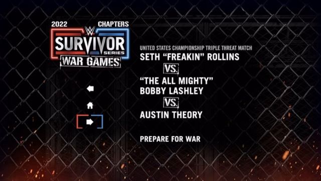 Menu Walkthrough #24 WWE Survivor Series War Games 2022 UK DVD смотреть онлайн