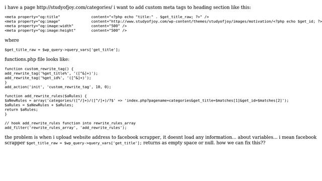 Wordpress: meta tags doesnt fetch data from permalinks смотреть онлайн