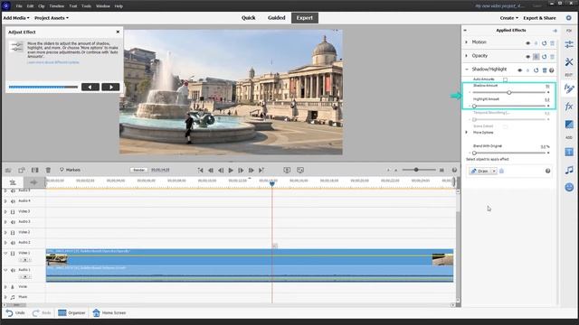 Premiere Elements Guided Edit to Adjust Shadows & Highlights смотреть онлайн