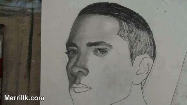 How to Draw Eminem (Portrait) Step by Step смотреть онлайн