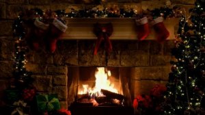 Новогодний камин со звуками потрескивающего огня?✨✨✨