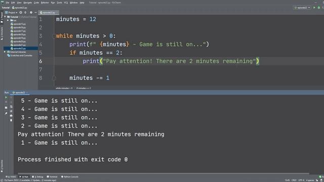 Python tutorial for ABSOLUTE Beginners! Break statement & While True - Episode 22 смотреть онлайн