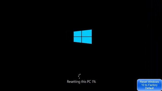 How to Reset Windows 10 to Factory Settings Without Installation Disc or USB смотреть онлайн