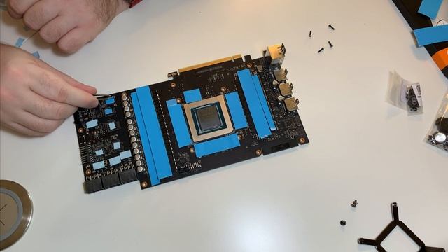 EK Quantum Vector Strix RTX 3090 Installation ASUS RTX3090 Strix Watercooling Time Lapse