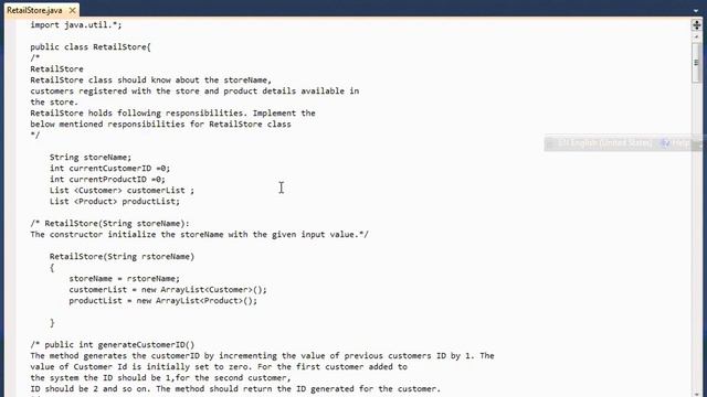 Retai Store Java Example смотреть онлайн