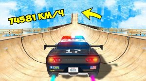 СПУСК БЕЗ ТОРМОЗОВ НА ЧИТЕРСКОЙ ПОЛИЦЕЙСКОЙ МАШИНЕ ПО ТРАМПЛИНУ  ГТА 5 МОДЫ МУРКА