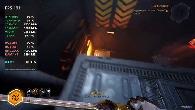 Ghostrunner Gameplay on 4600H 1650 on Lenovo Legion 5 (MSI Afterburner Stats) смотреть онлайн
