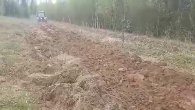 Противопожарная опашка трактором, создание минерализованных полос