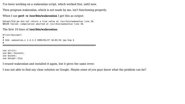 Unix & Linux: WakeOnLan error смотреть онлайн