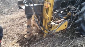 Самодельный ямобур на минитрактор