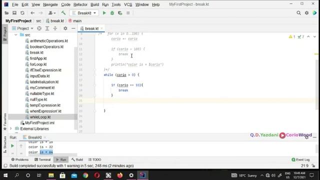 Controlling loops with Break & Continue in Kotlin - Part : 1 смотреть онлайн