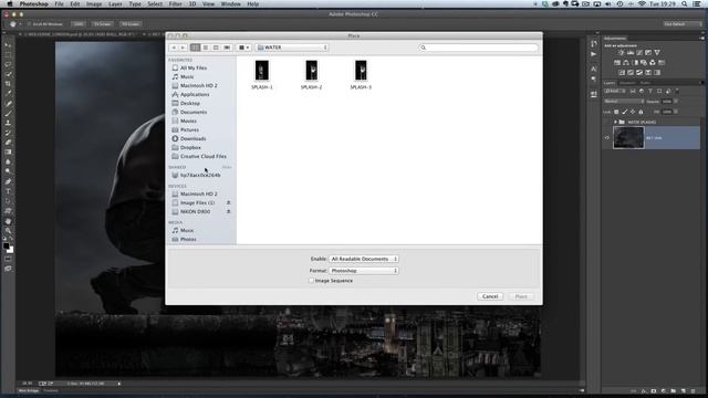 PHOTOSHOP TUTORIAL: Create the Wet Look and add Water Splashes #9 смотреть онлайн