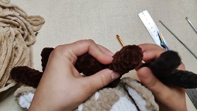 Уши, рога, морда для олененка пижамницы крючком-подробный мастер класс смотреть онлайн
